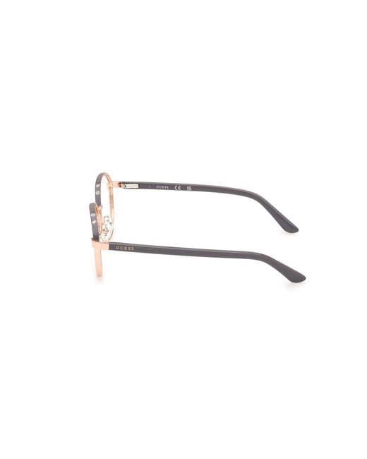 Guess Black Gu50124 028 Optical Frames Metal Round Normal