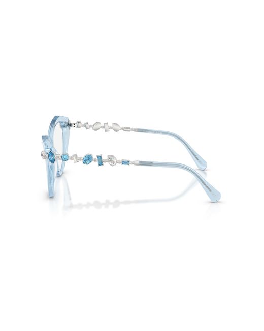 Swarovski Black Sk2047 1078 Optical Frames Acetate Cat Eye Normal