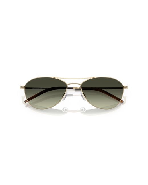 Oliver Peoples Black Ov1358S Aero Ii 5035Bh Sunglasses Steel G15 Pilot Normal