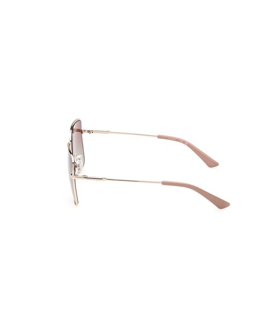 Guess Black Gu7866 32T Sunglasses Metal Bordeaux Squared Normal Shaded