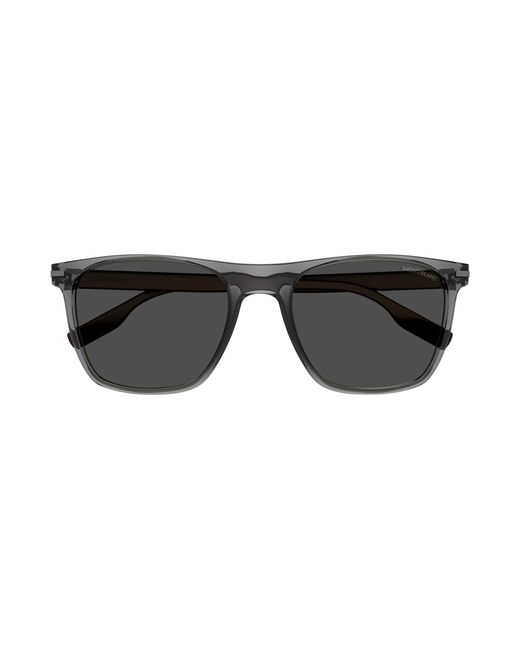 Montblanc Black Mb0248S 004 Sunglasses Acetate Squared Normal for men