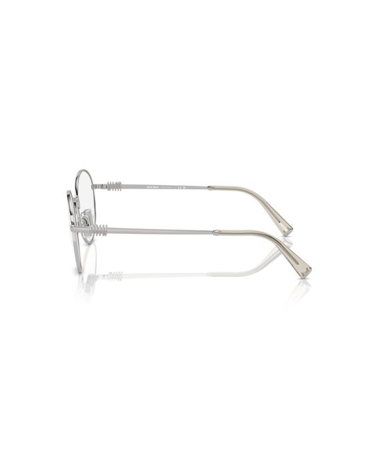 Miu Miu Black Mu 52Xv 1Bc1O1 Optical Frames Metal Round Normal