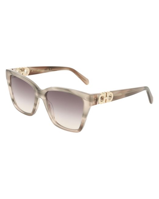 Ferragamo Black Sf2110S 013 Sunglasses Acetate Squared Normal