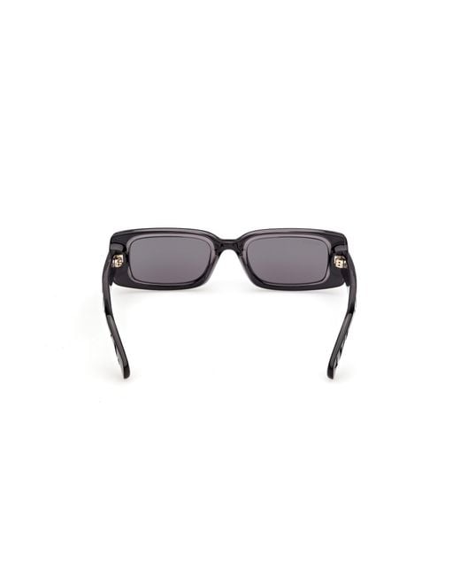 MAX&Co. Black Mo0156 01A Sunglasses Injected Smoke Squared Normal