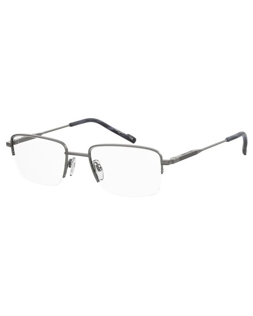 Pierre Cardin Black P.C. 6912 R80 Optical Frames Metal Squared Normal for men