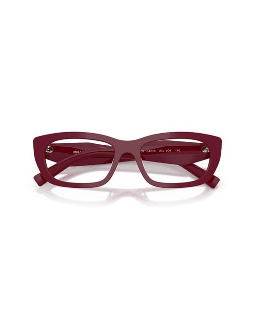 Prada Black Pr D09V 23L1O1 Optical Frames Acetate Transparent Geometric Normal
