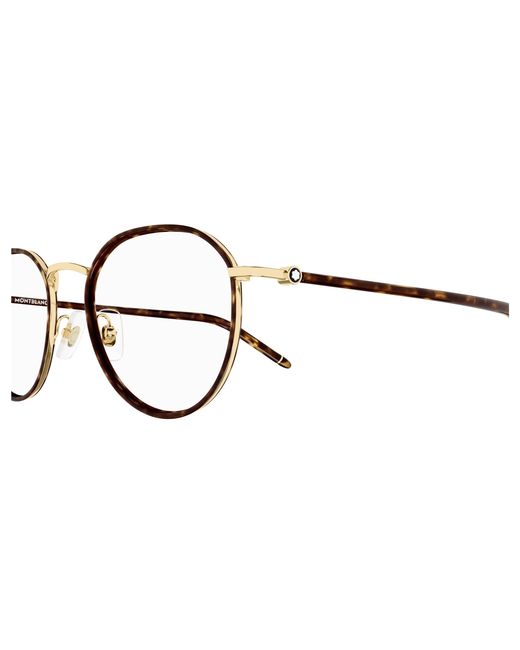 Montblanc Black Mb0342Oa 002 Optical Frames Metal Transparent Round for men
