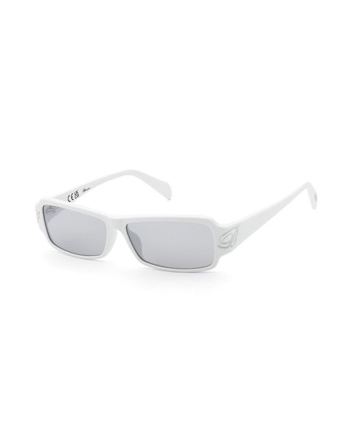 Blumarine Black Sbm906 847X Sunglasses Acetate Smoke Squared Normal Mirrored