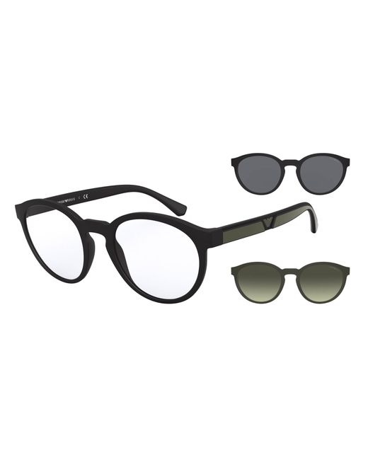 Emporio Armani Black Ea4152 50421W Sunglasses Injected Transparent Pantos Normal for men