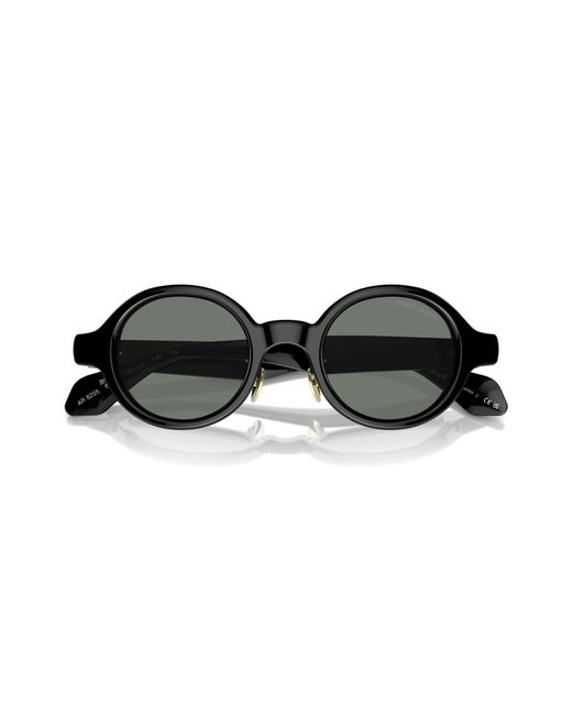 Giorgio Armani Black Ar8205 6060/1 Sunglasses Acetate Round Normal for men