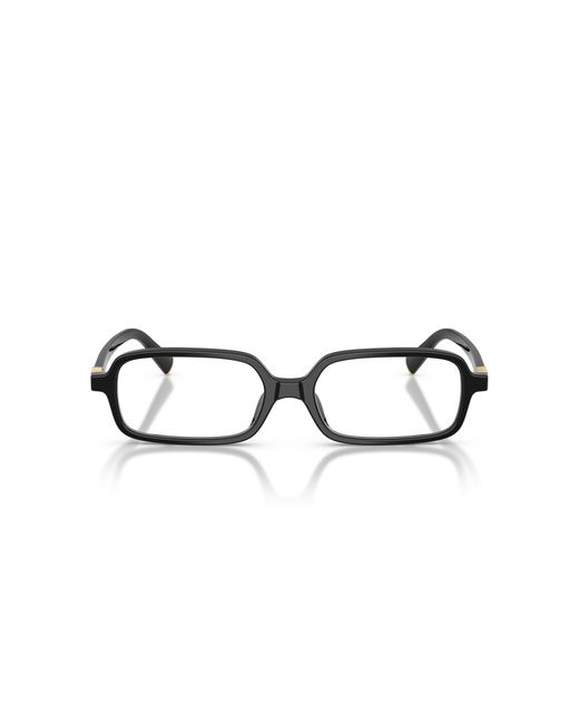 Miu Miu Black Mu 01Yv 16K1O1 Optical Frames Acetate Squared Normal