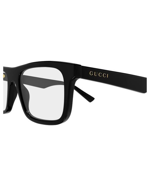 Gucci Black Gg2184O 005 Optical Frames Acetate Transparent Squared for men