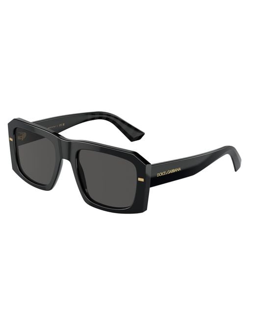 Dolce & Gabbana Black Dg4430 501/87 Sunglasses Acetate Squared Normal for men