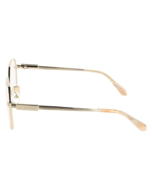 Ferragamo Black Sf2239 710 Optical Frames Metal Squared Normal