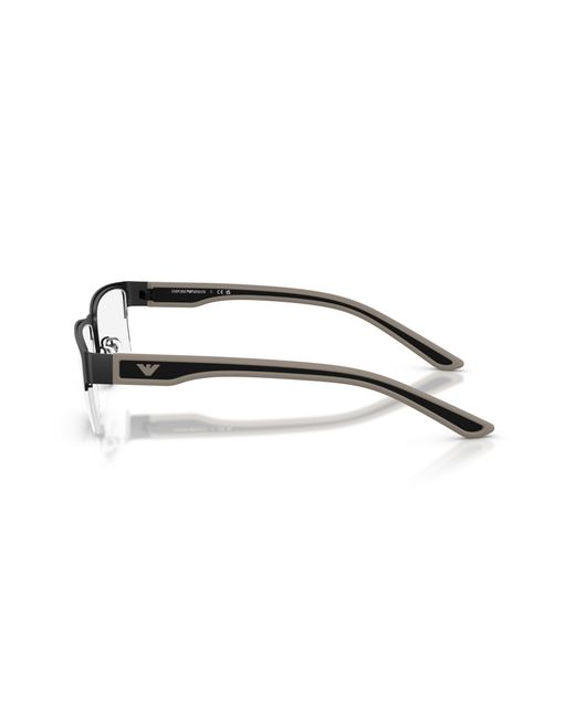 Emporio Armani Black Ea1182 3001 Optical Frames Metal Transparent Squared Normal for men