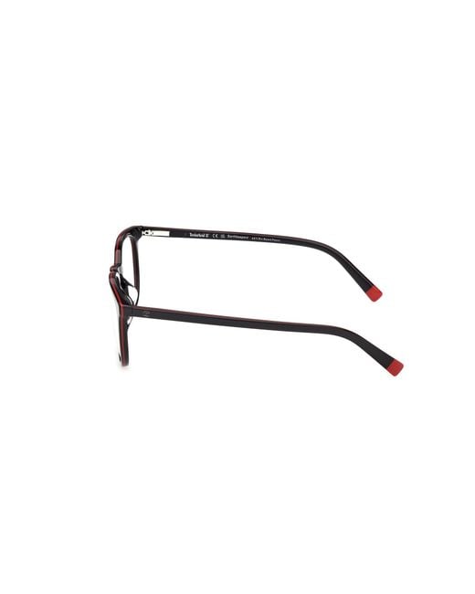Timberland Black Tb50096-H 001 Optical Frames Acetate Round Normal for men