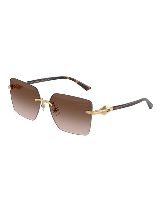 Jimmy Choo Black Jc4018 302313 Sunglasses Metal Squared Normal Shaded
