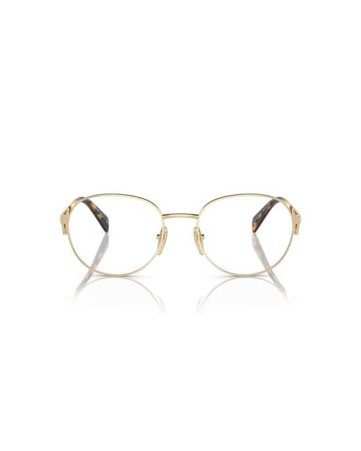 Prada Black Pr A50V Zvn1O1 Optical Frames Metal Round Normal