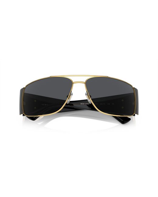 Versace Black Ve2163 100287 Sunglasses Metal Squared Normal for men