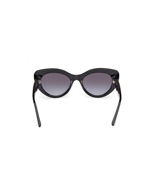 Guess Black Gu00163 01B Sunglasses Injected Smoke Cat Eye Normal