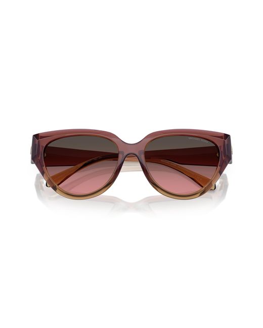 Michael Kors Black Mk2241U Boca Raton 325611 Sunglasses Injected Cat Eye Normal Shaded