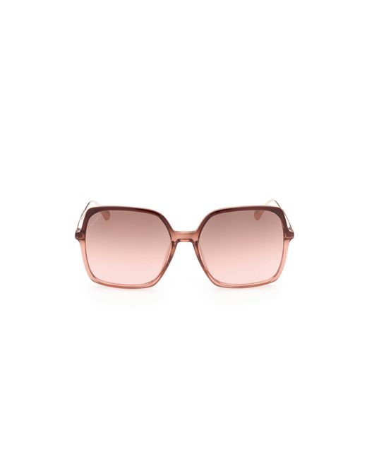 MAX&Co. Black Mo0010 Fusca 74F Sunglasses Injected Squared Normal Shaded