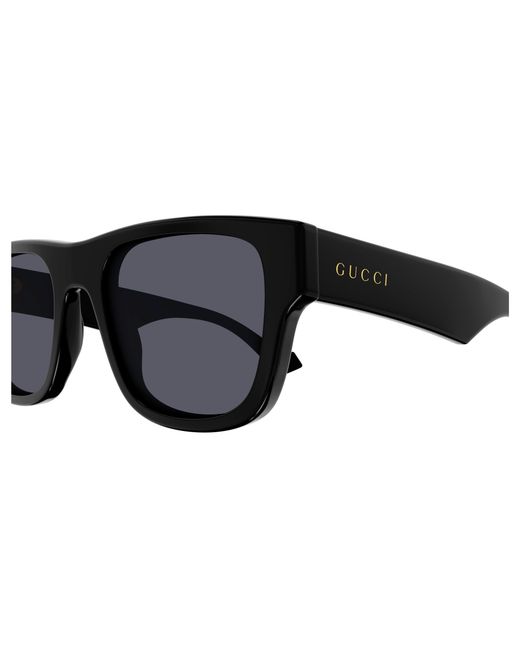 Gucci Black Gg1427S 001 Sunglasses Acetate Squared Normal for men