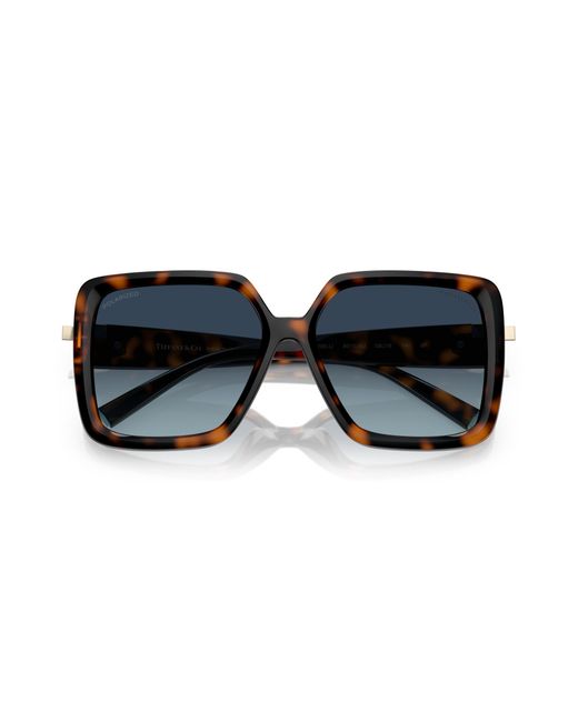 Tiffany & Co Black Tf4206U 80154U Sunglasses Injected Squared Polarized Shaded
