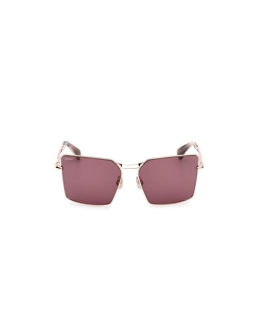Max Mara Black Mm0135 Miller-3 28Y Sunglasses Metal Squared Normal