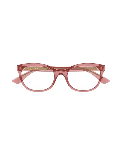 McQueen Black Am0569O 005 Optical Frames Acetate Transparent Cat Eye