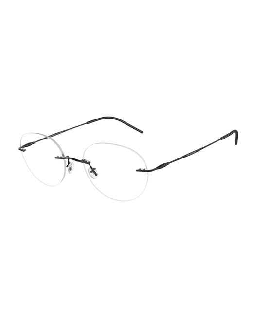 Giorgio Armani Black Ar5147 3001 Optical Frames Metal Transparent Pantos Normal for men