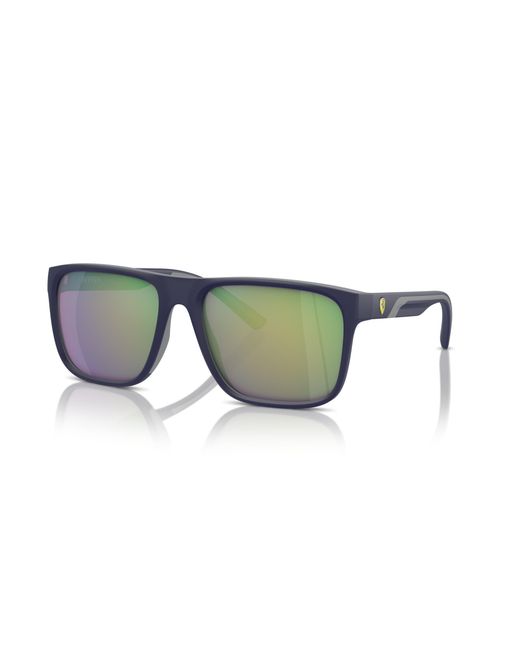 FERRARI SCUDERIA Green Fz6002U 510/3R Sunglasses Injected Squared Normal Mirror for men