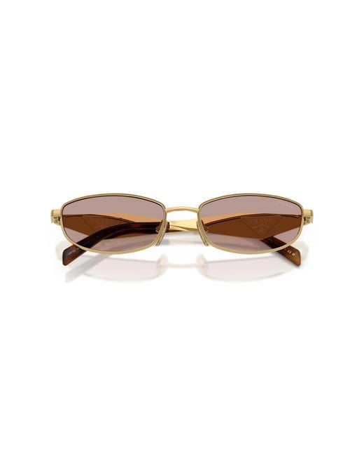 Prada Black Pr D51S 5Ak20I Sunglasses Metal Round Normal
