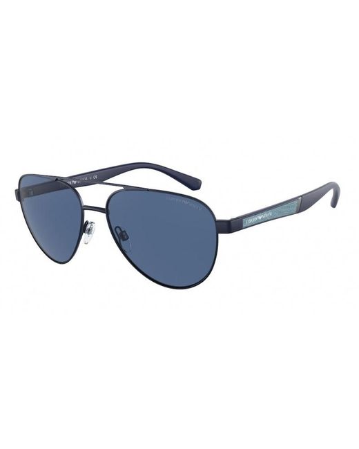 Emporio Armani Black Ea2105 301880 Sunglasses Metal Pilot for men