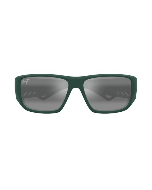 Maui Jim Black Mj0664Sa 003 Sunglasses Injected Squared for men