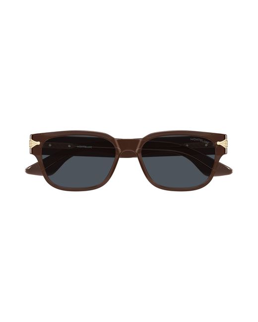 Montblanc Black Mb0479S 003 Sunglasses Acetate Squared for men