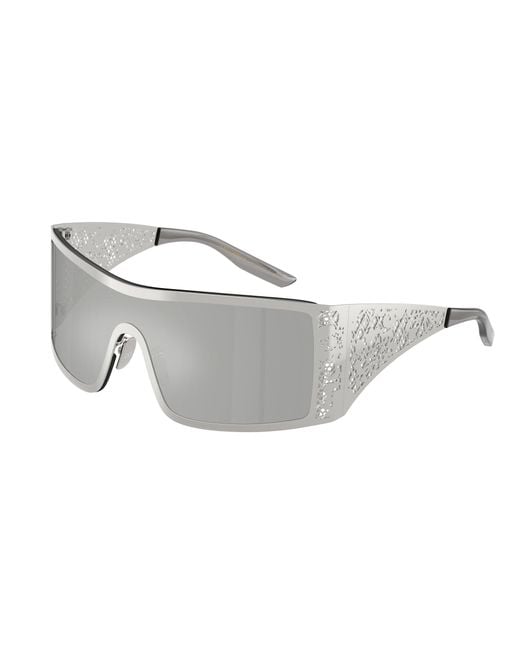 Dolce & Gabbana Black Dg2317 05/8V Sunglasses Metal Squared Mirrored