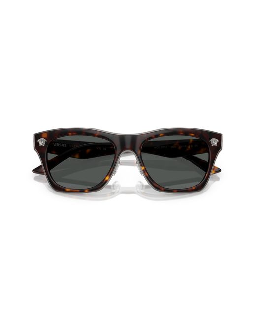 Versace Black Ve2272 108/87 Sunglasses Metal Squared Normal for men
