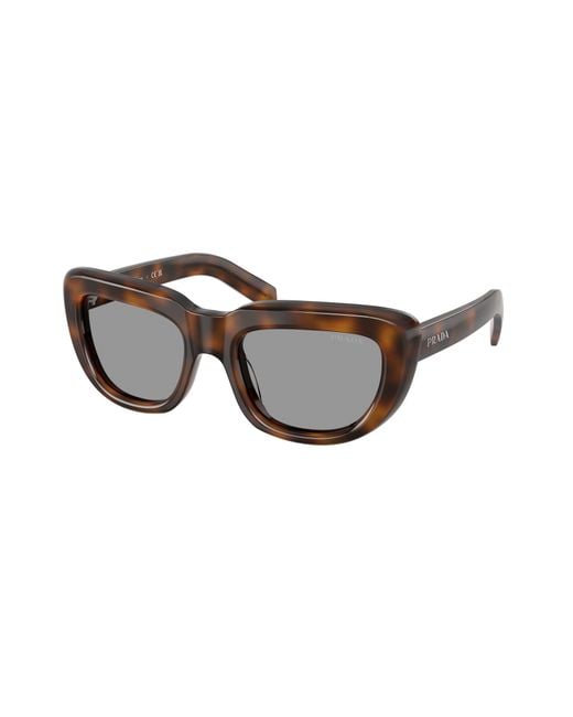Prada Black Pr D07S 20D50Q Sunglasses Acetate Squared Normal