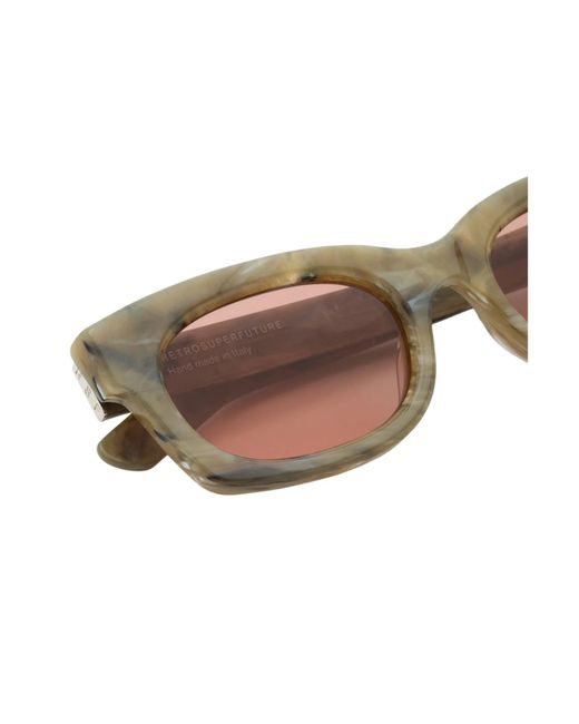 Retrosuperfuture Black On5 Ambos Roccia Sunglasses Acetate Squared Normal