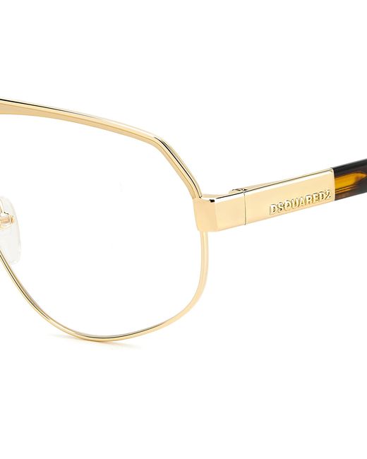 DSquared² Black D2 0121 J5G Optical Frames Metal Squared for men