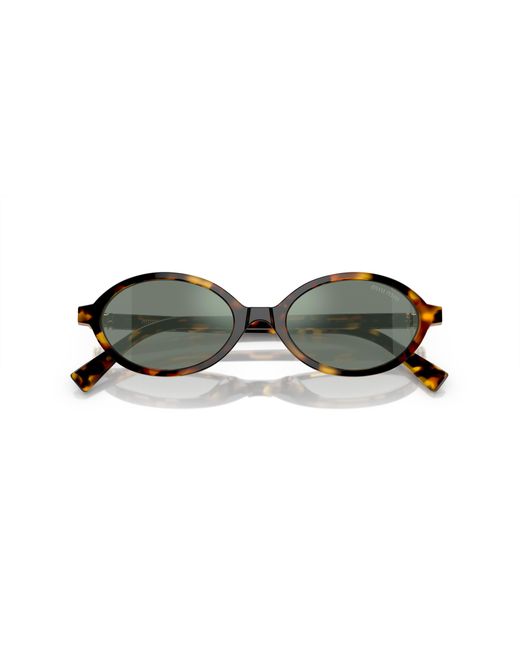 Miu Miu Black Mu 04Zs Vau04M Sunglasses Acetate Round Normal