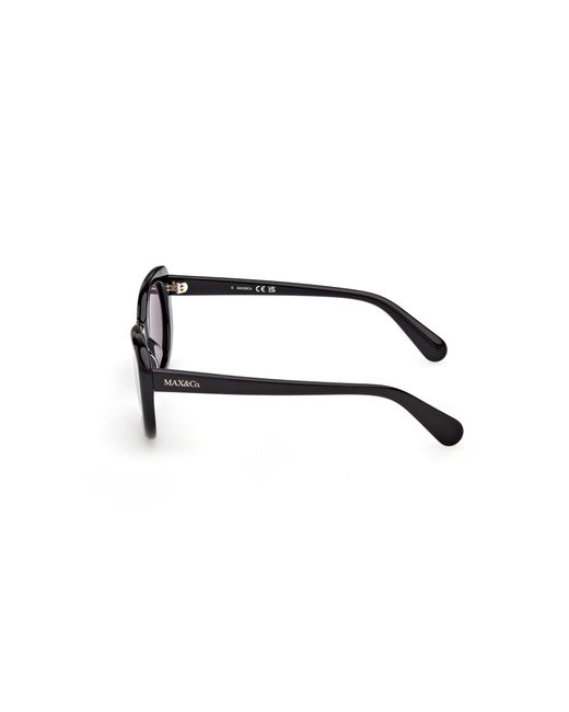 MAX&Co. Black Mo0155 01A Sunglasses Acetate Smoke Butterfly Normal