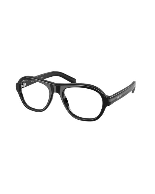 Prada Black Pr C12V 16K1O1 Optical Frames Acetate Pillow Normal