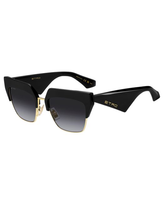 Etro Black Club 807/9O Sunglasses Metal Squared Normal Shaded