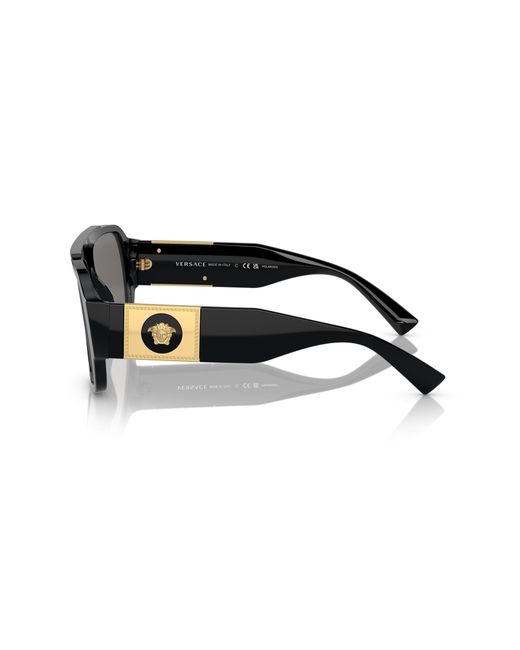Versace Black Ve4436U Gb1/81 Sunglasses Acetate Pillow Polarized for men