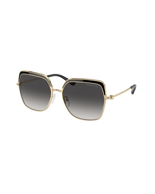 Michael Kors Black Mk1141 Greenpoint 10148G Sunglasses Metal Squared Normal Shaded
