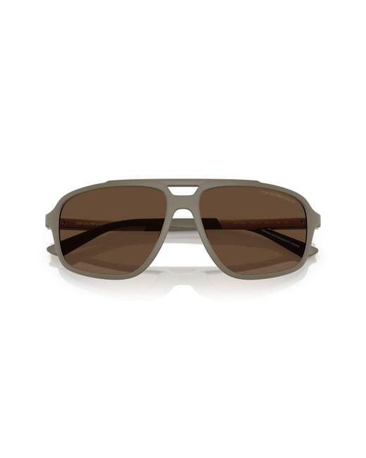 Emporio Armani Black Ea4236U 543773 Sunglasses Injected Pilot Normal for men