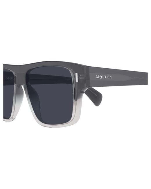 McQueen Black Am0550S 004 Sunglasses Acetate Squared for men