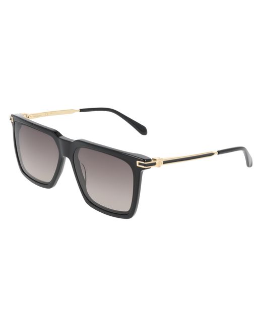 Ferragamo Black Sf2077Slbi 001 Sunglasses Acetate Squared Normal Shaded for men